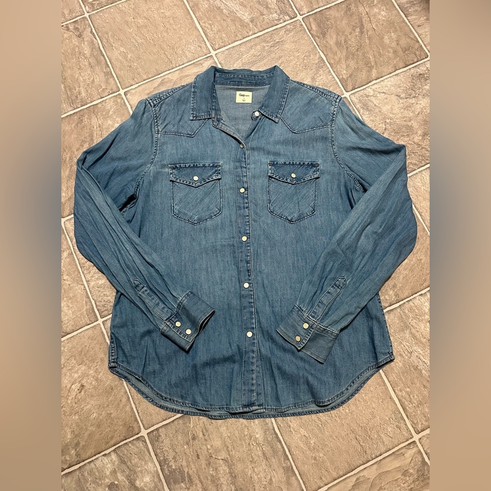GAP Light Blue Denim Shirt
